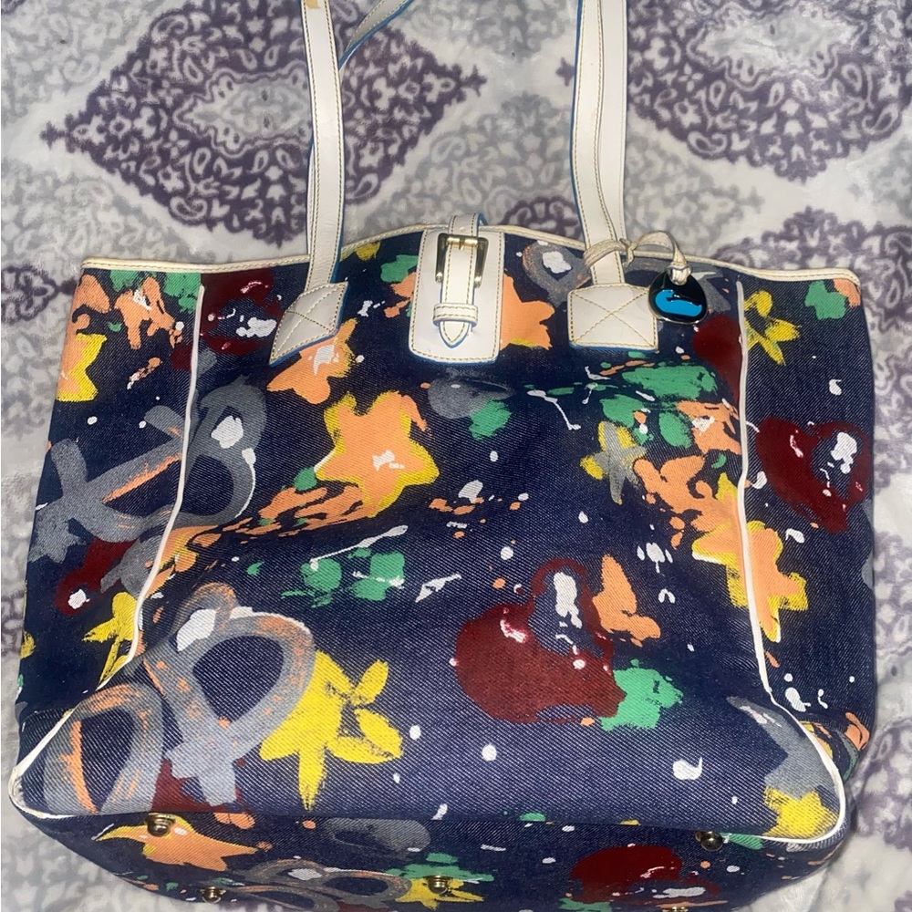 Dooney & Bourke Multicolor Denim Artistic Tote